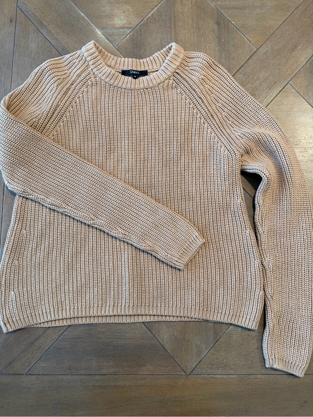 Quince 100% Organic Cotton Fisherman Crew Sweater SZ Small